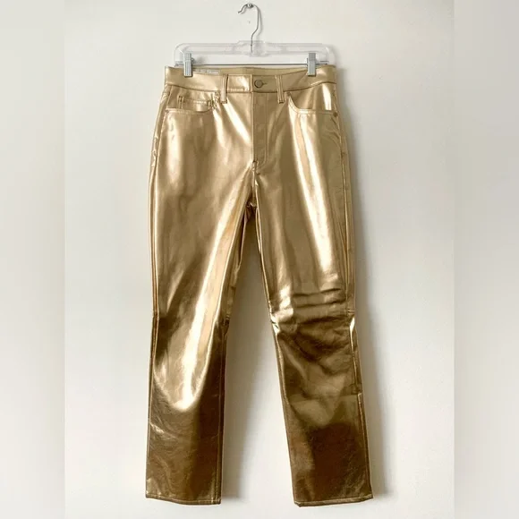 NWOT Gap Vegan Leather Cheeky Straight Pants - Picture 1 of 6